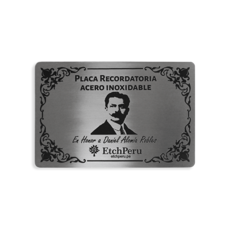 PLACAS RECORDATORIAS DE ACERO INOXIDABLE Y ALUMINIO