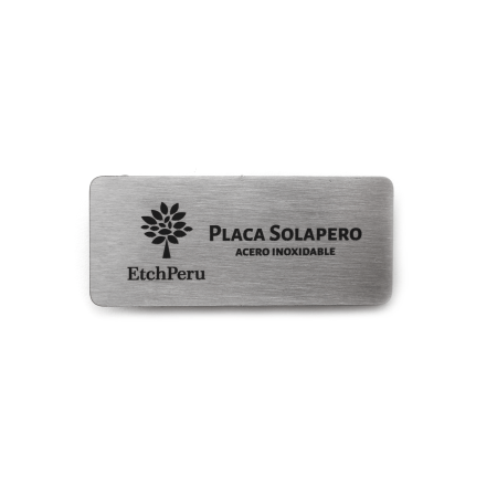 PLACA SOLAPERA DE ACERO INOXIDABLE Y ALUMINIO