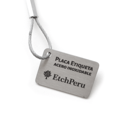 PLACA PARA ETIQUETA EN ACERO INOXIDABLE Y ALUMINIO